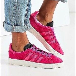 Pink adidas campus shoes